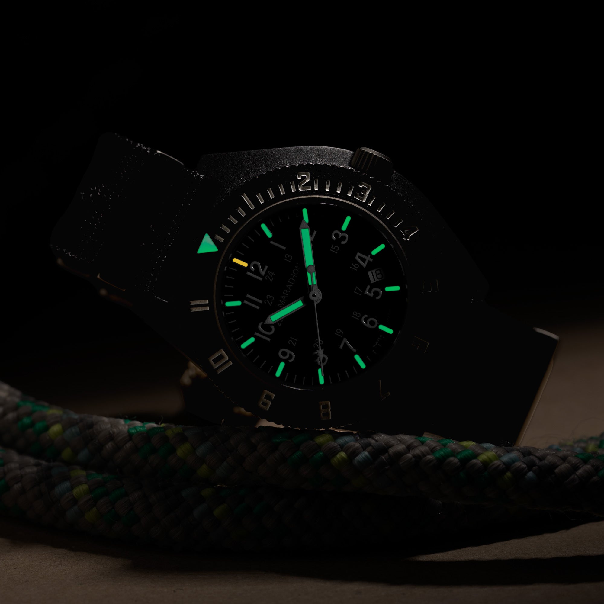 41mm MaraGlo Black Navigator w/ Date (NAV-DM) image