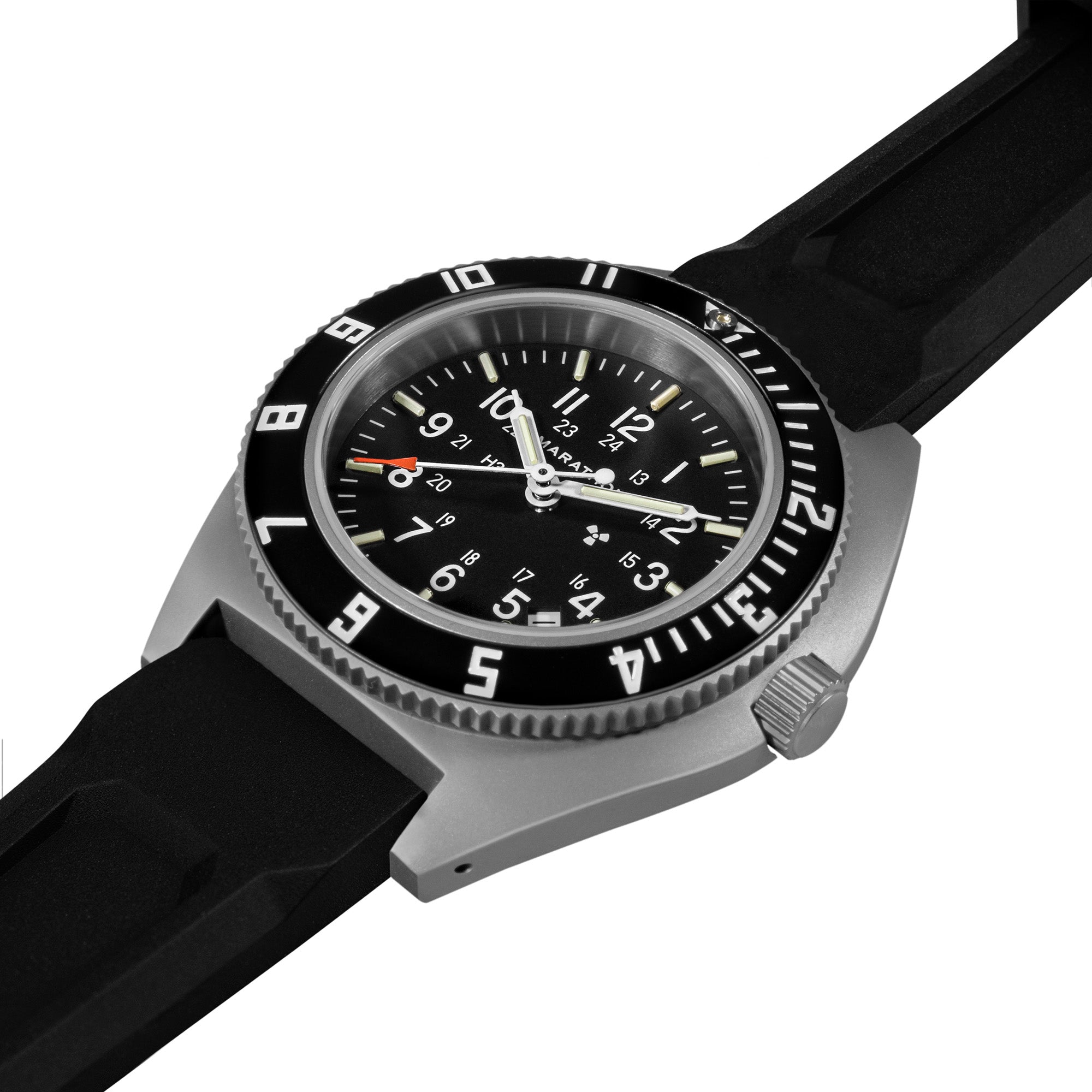 Steel Navigator de 41 mm con fecha (SSNAV-D) y kit de correa de caucho negra de 3 piezas image