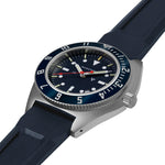 41mm Blue Steel Navigator w/Date (SSNAV-D) on Blue 3-Piece Rubber Strap Kit image