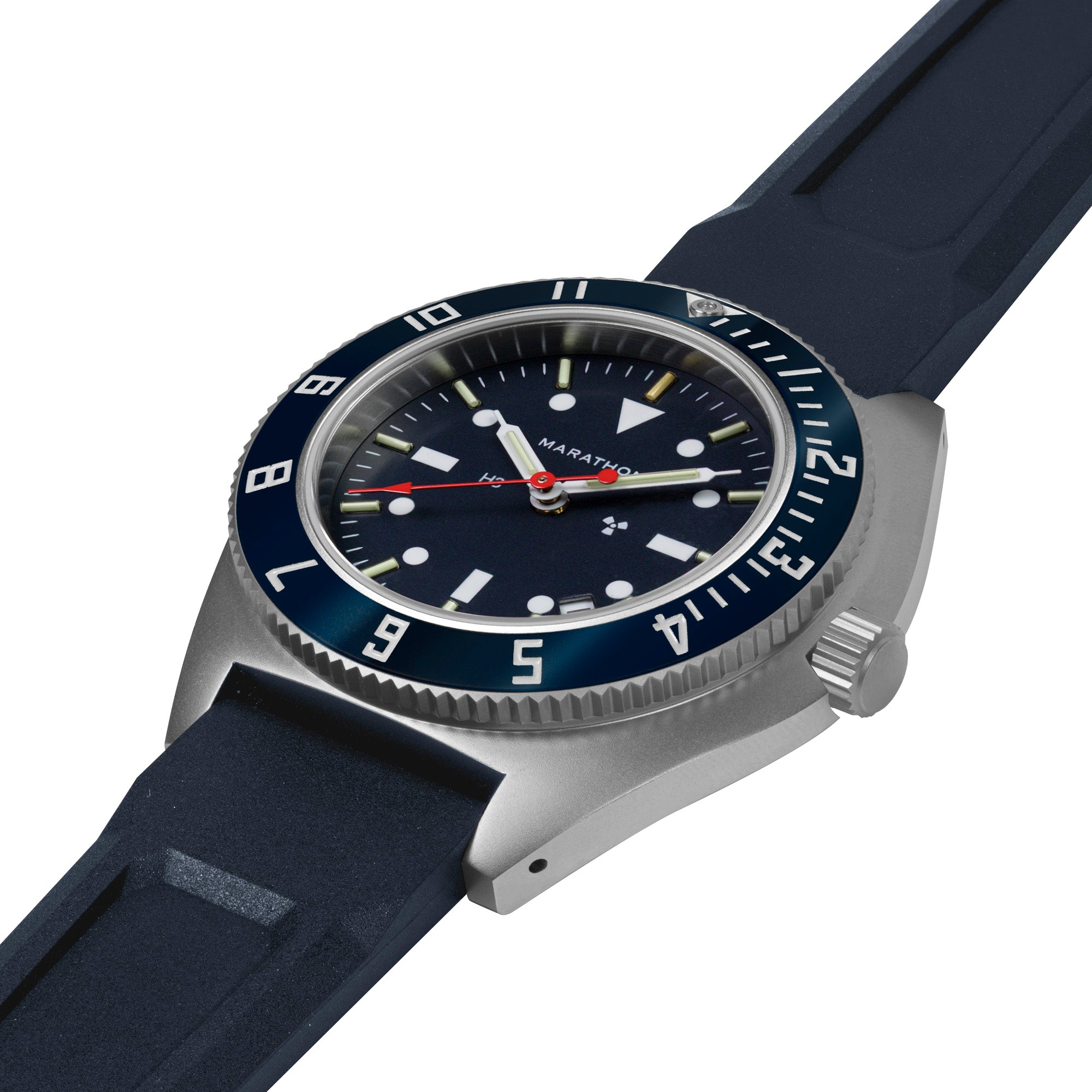 41mm Blue Steel Navigator w/Date (SSNAV-D) on Blue 3-Piece Rubber Strap Kit image