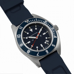 41mm Blue Steel Navigator w/Date (SSNAV-D) on Blue 3-Piece Rubber Strap Kit image