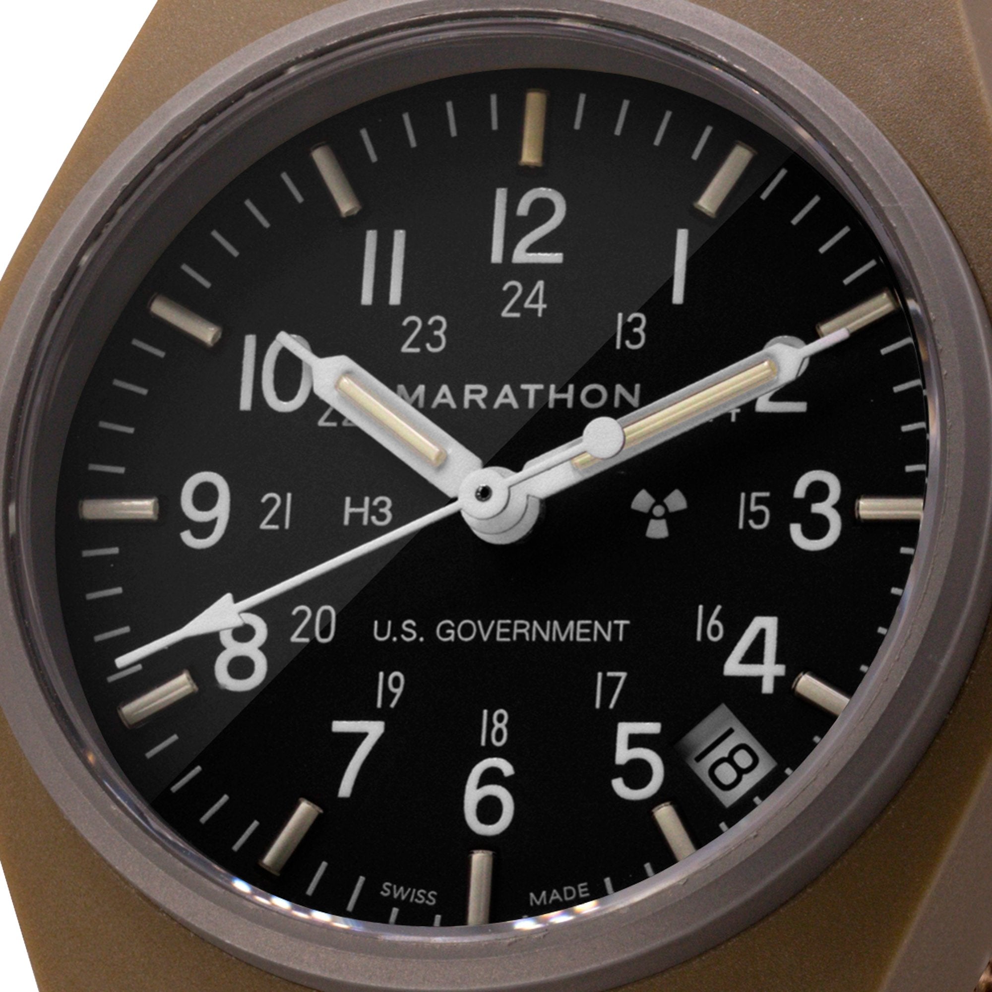 34mm Desert Tan General Purpose Quartz with Date (GPQ-D) image
