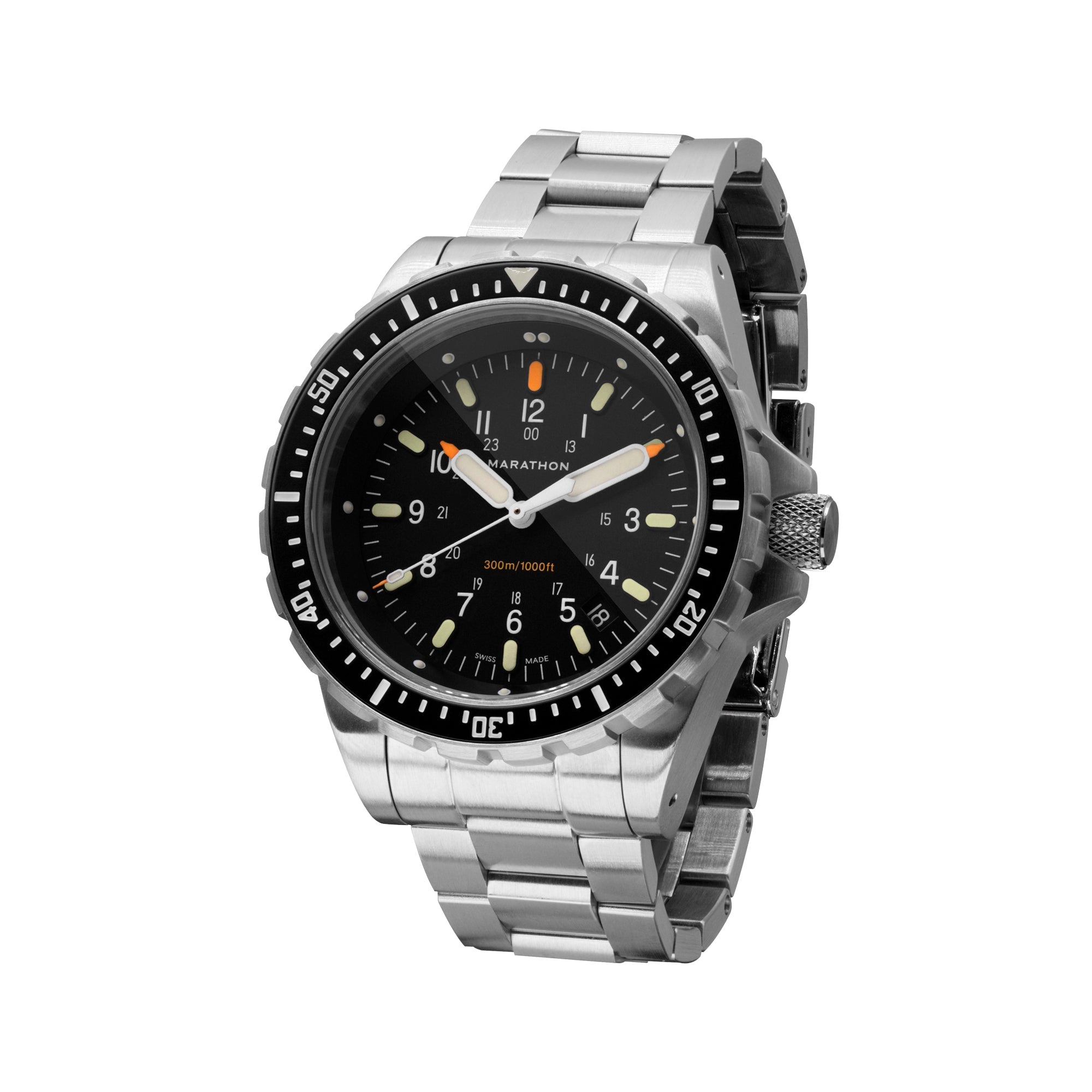 Cuarzo de buzo jumbo (JSAR) de 46mm con brazalete de acero inoxidable image
