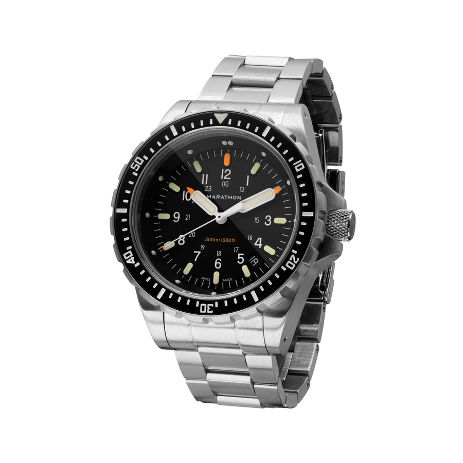 46mm Jumbo Diver's Quartz (JSAR) with Stainless Steel Bracelet