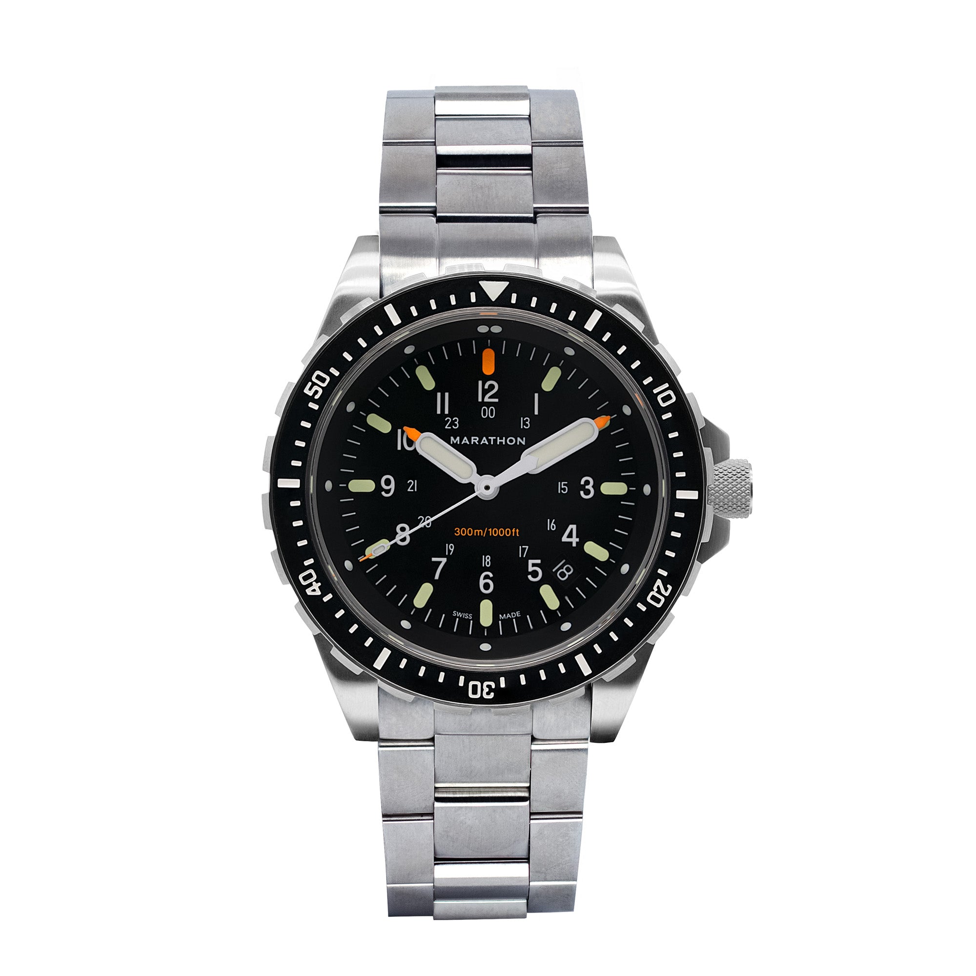 Cuarzo de buzo jumbo (JSAR) de 46mm con brazalete de acero inoxidable image