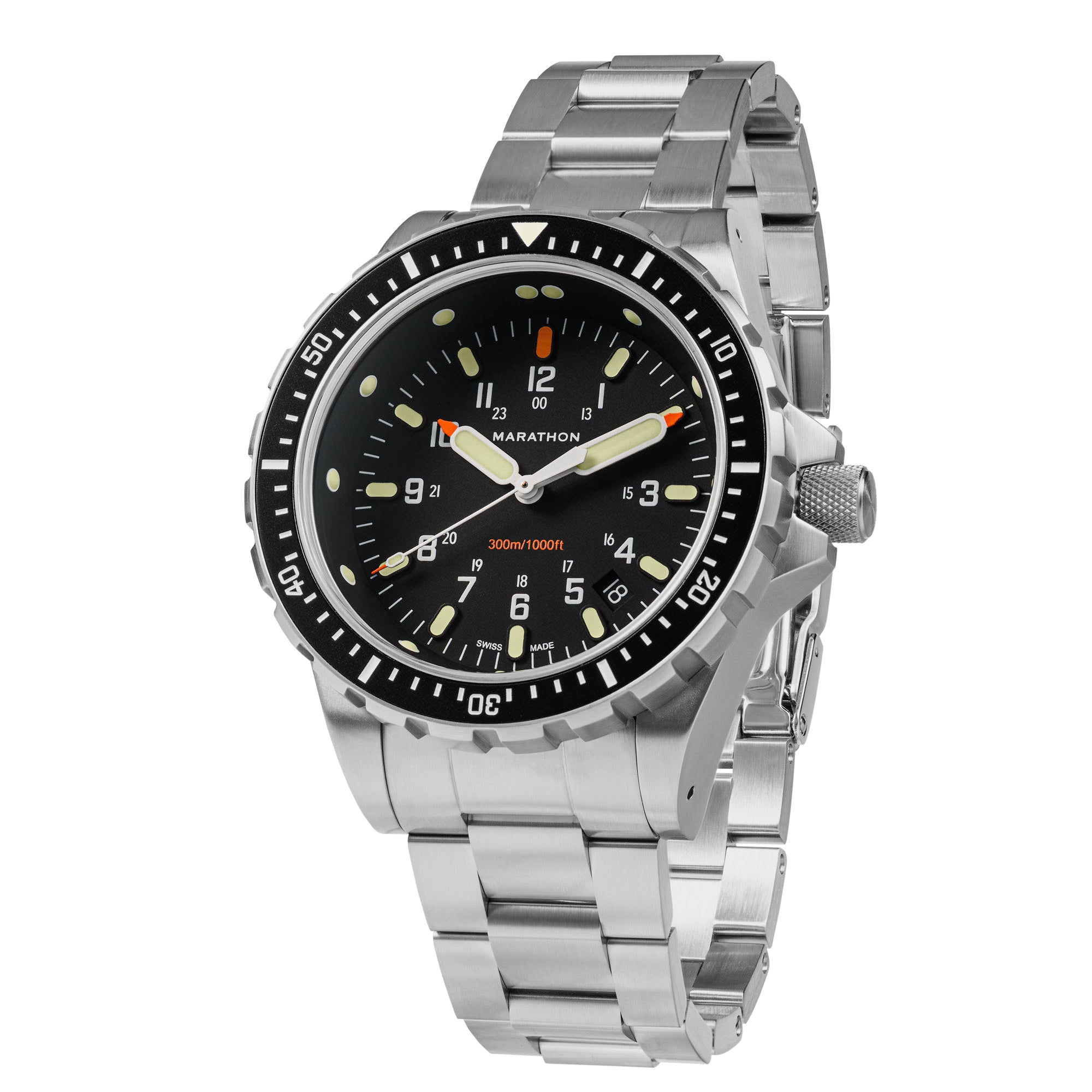 46mm Jumbo Diver's Quartz (JSAR) with Stainless Steel Bracelet
