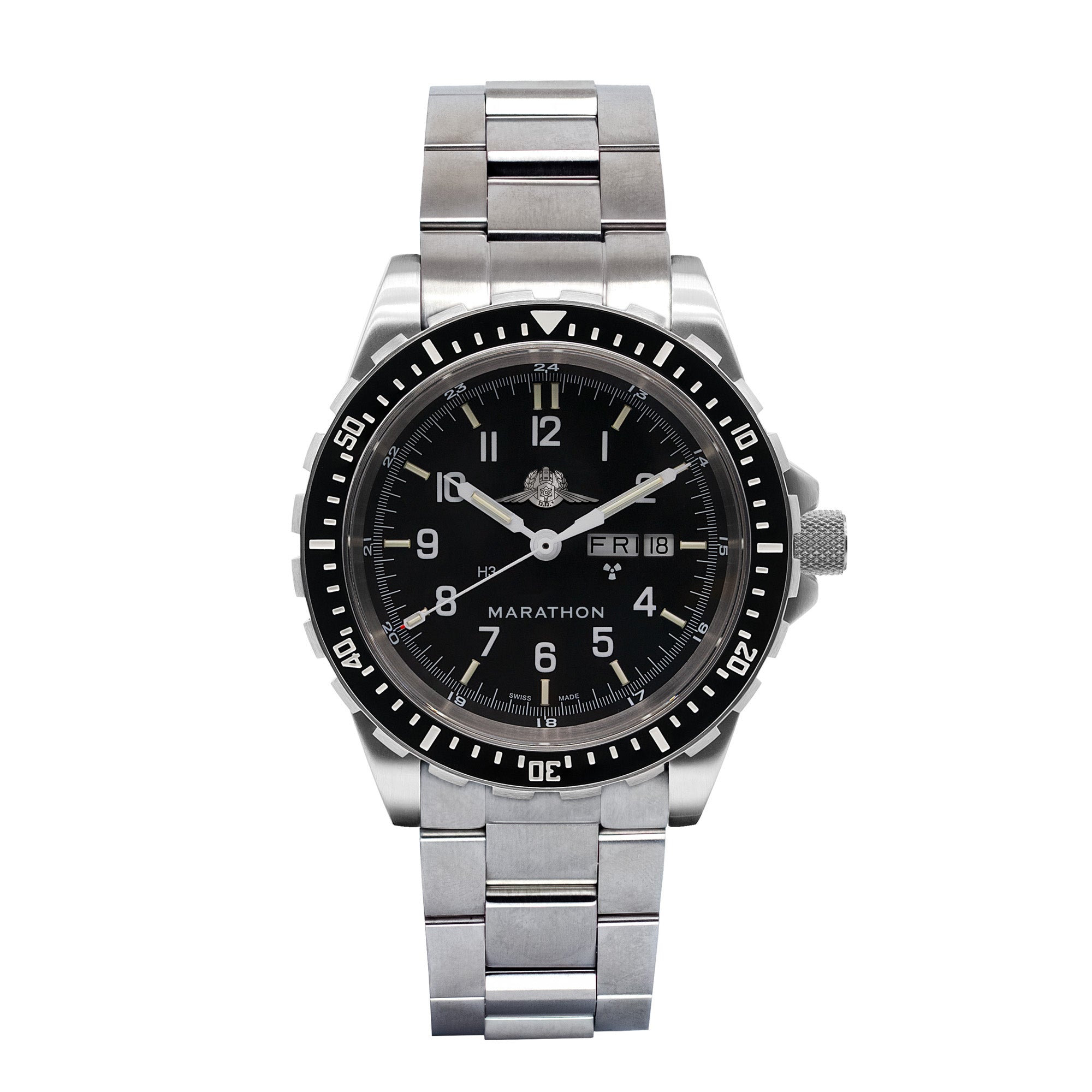 46mm Official IDF YAMAM™ Jumbo Day/Date Automatic (JDD) with Stainless  Steel Bracelet