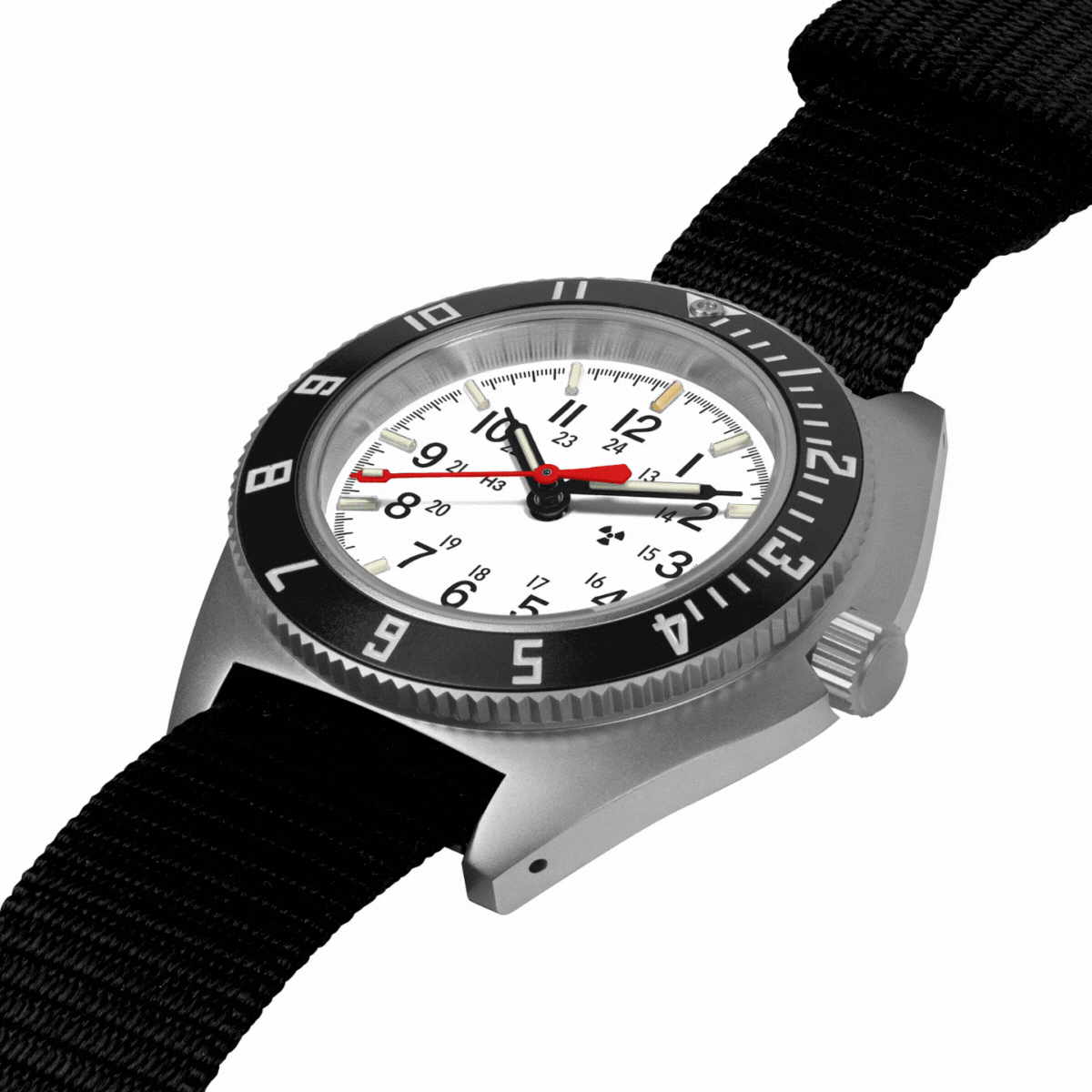Steel Navigator de 41 mm (SSNAV) sur kit de bracelet en caoutchouc noir 3 pièces image