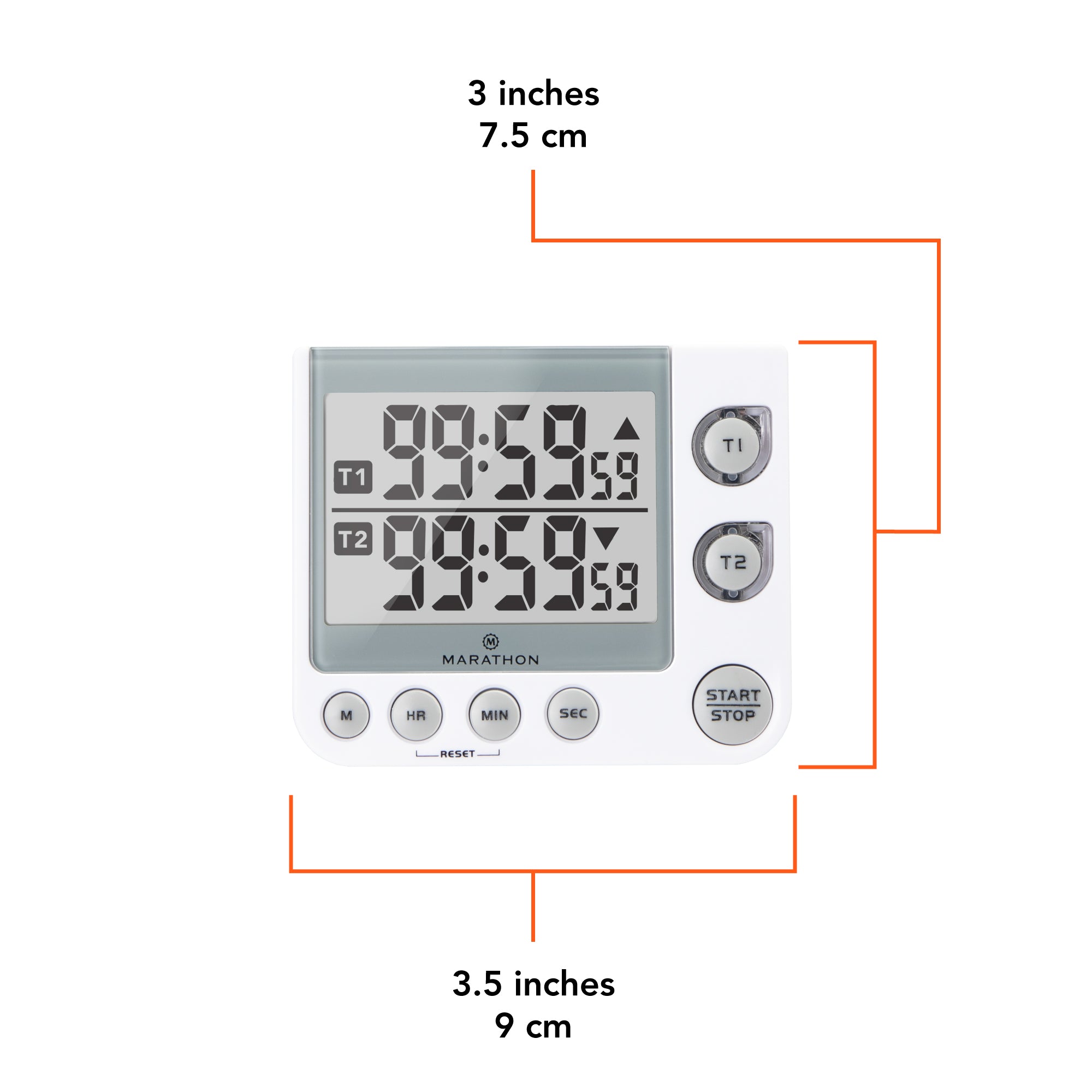Dual Timer with Large Display, Magnetic Back and Stand image