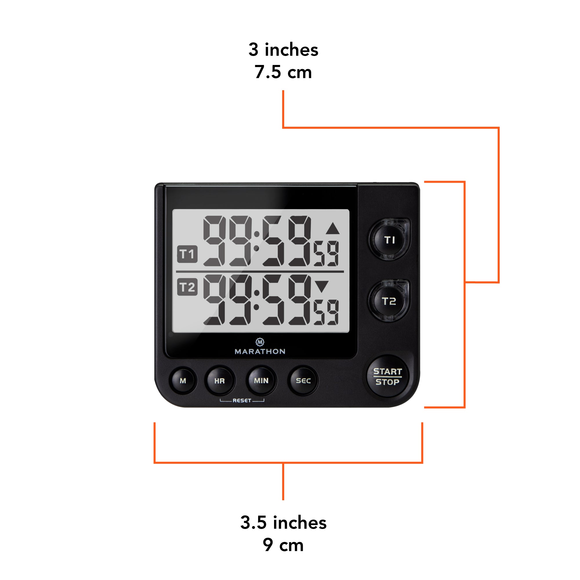 Marathon's Dual Timer with Large Display, Magnetic Back and Stand#N# #N ...