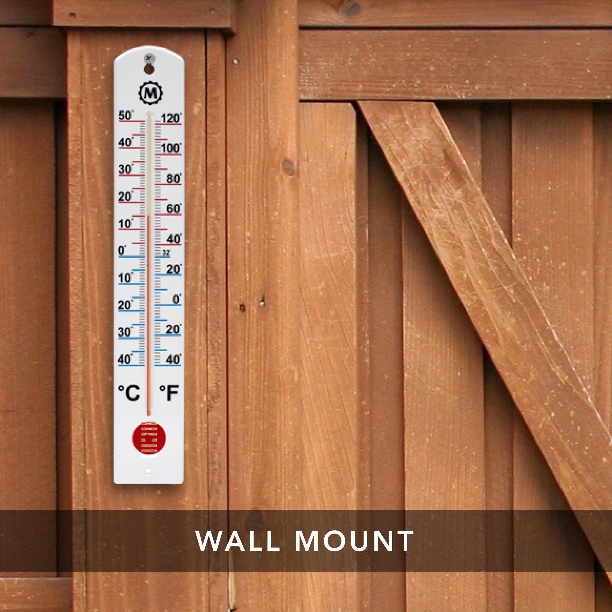 16 Inch Vertical Outdoor Thermometer image