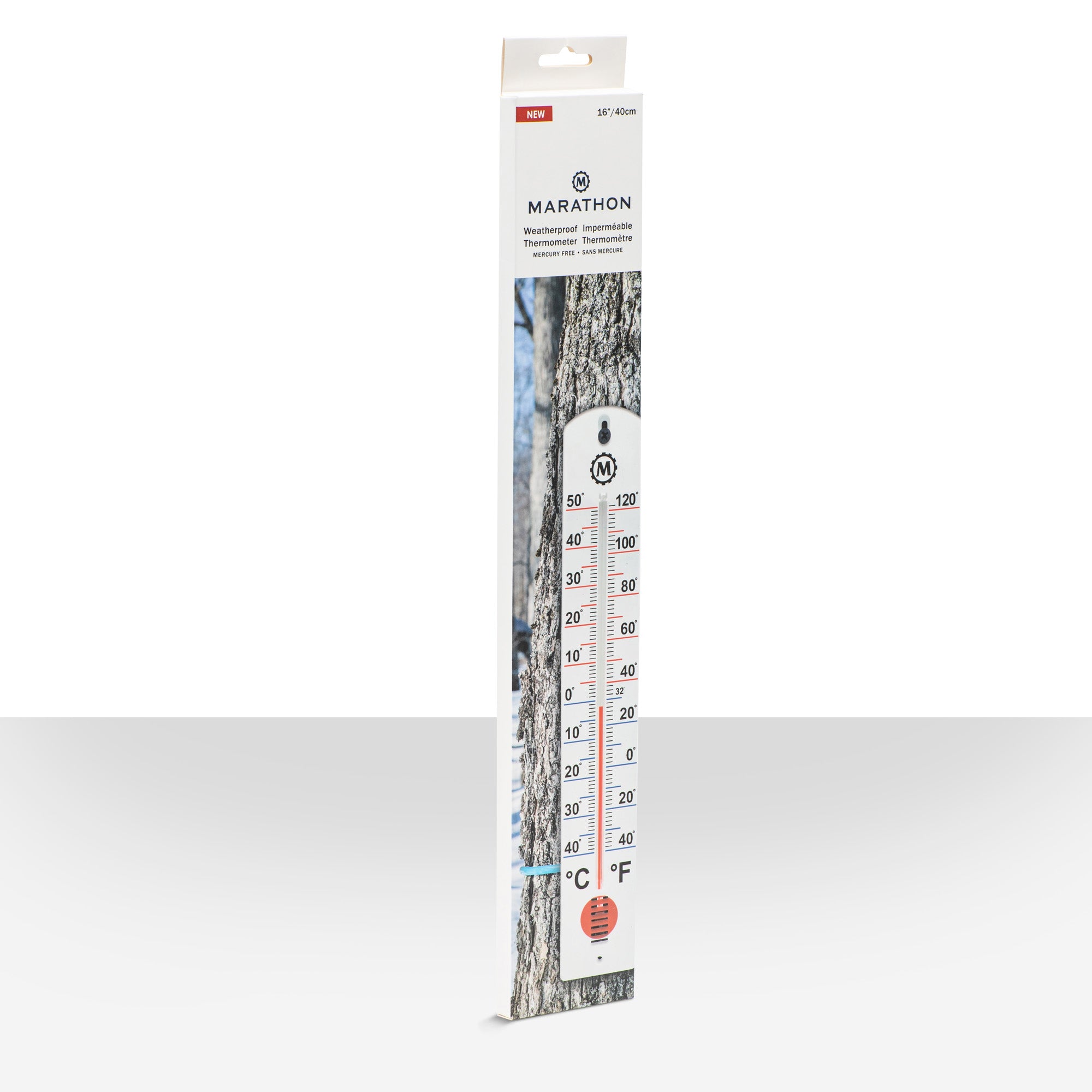 16 Inch Vertical Outdoor Thermometer image