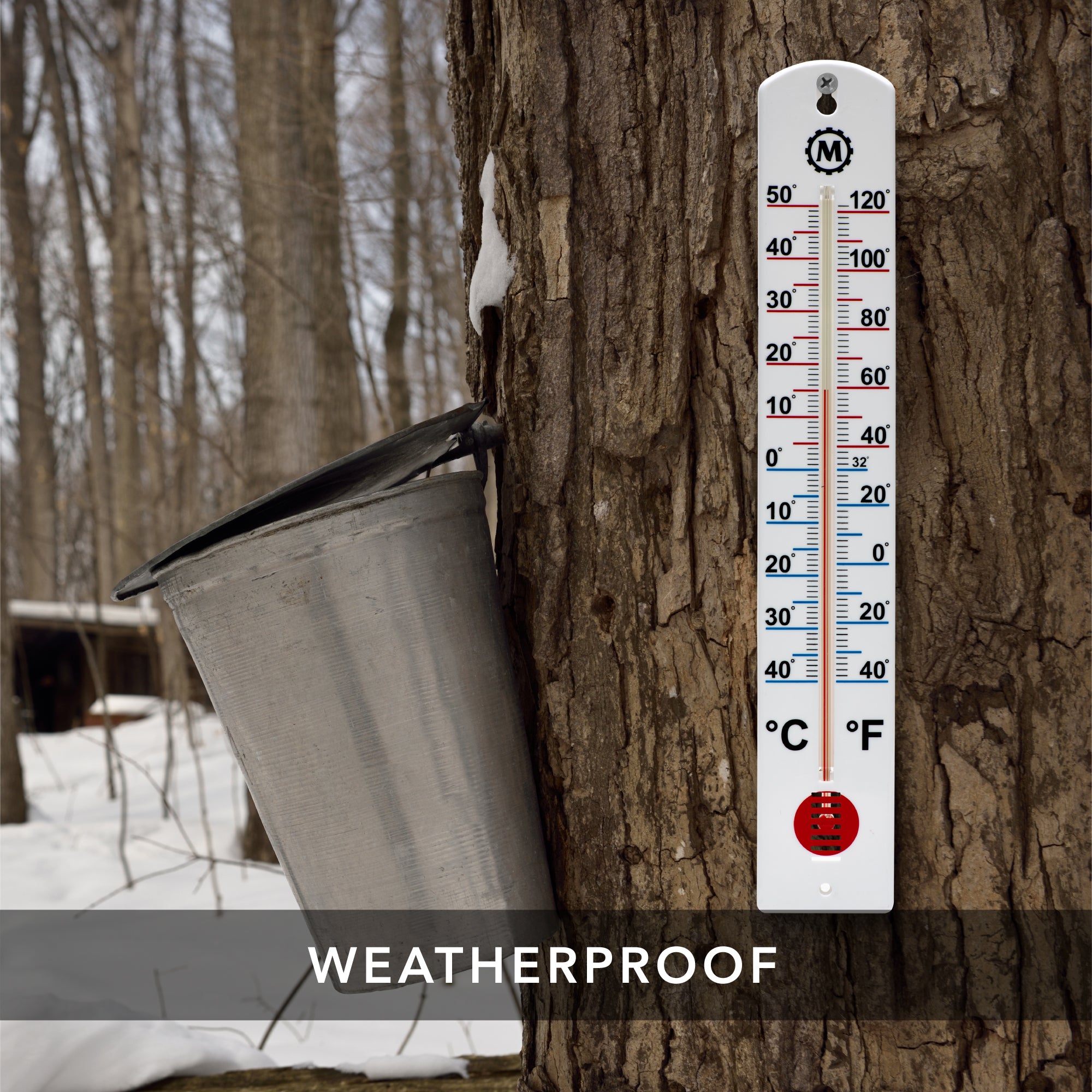 16 Inch Vertical Outdoor Thermometer image