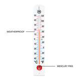 16 Inch Vertical Outdoor Thermometer image