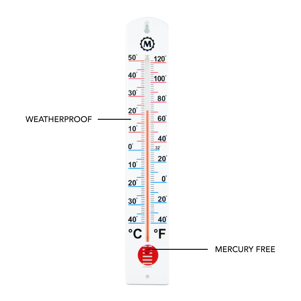 16 Inch Vertical Outdoor Thermometer image
