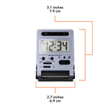 Compact Travel Alarm Clock with Built-In Phone Stand image