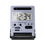 Compact Travel Alarm Clock with Built-In Phone Stand