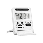 Compact Travel Alarm Clock with Built-In Phone Stand