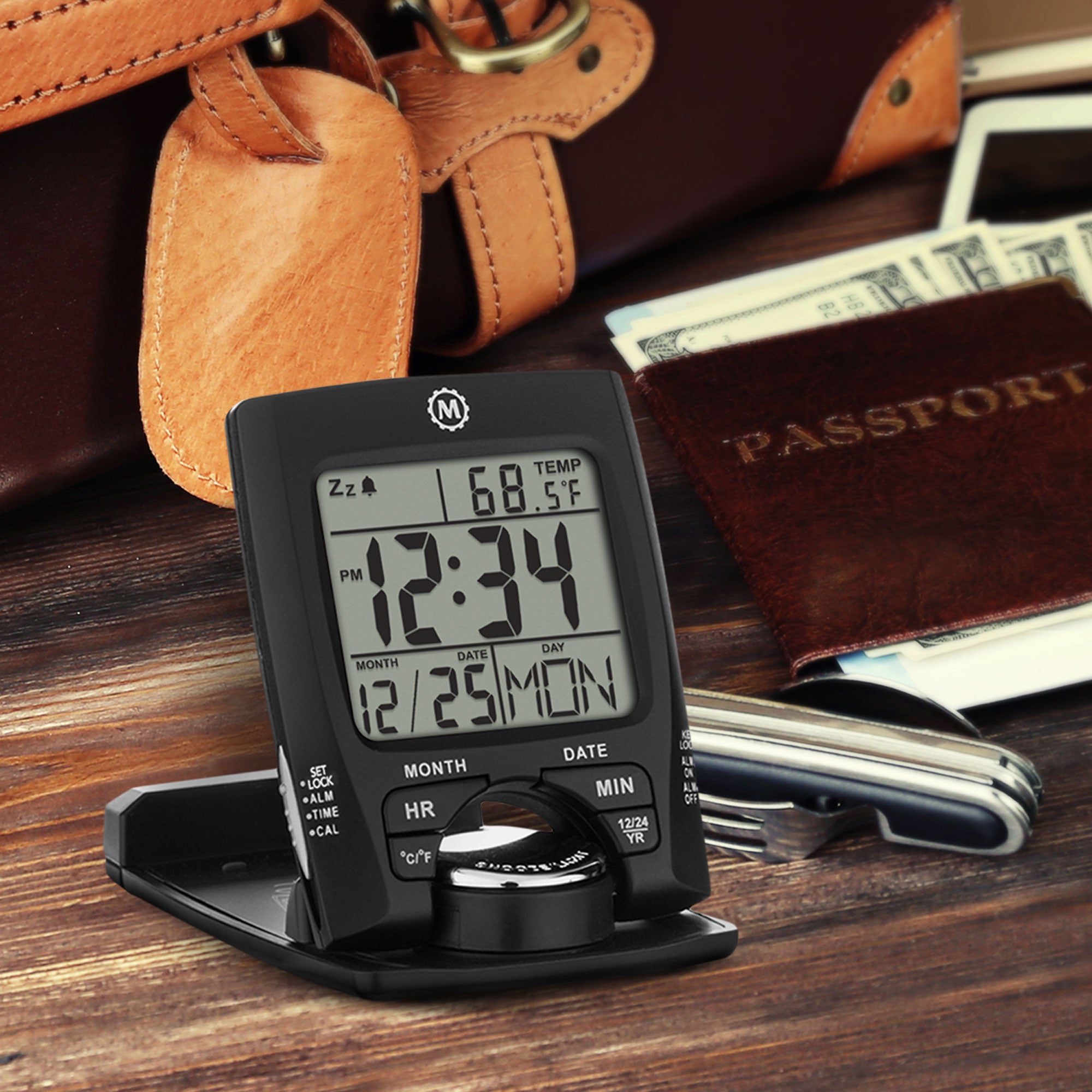 Travel Alarm Clock with Calendar & Temperature image