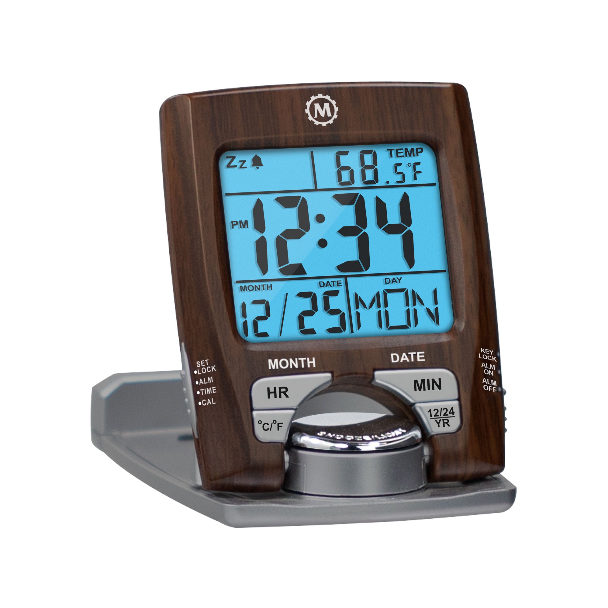 Travel Alarm Clock with Calendar & Temperature image