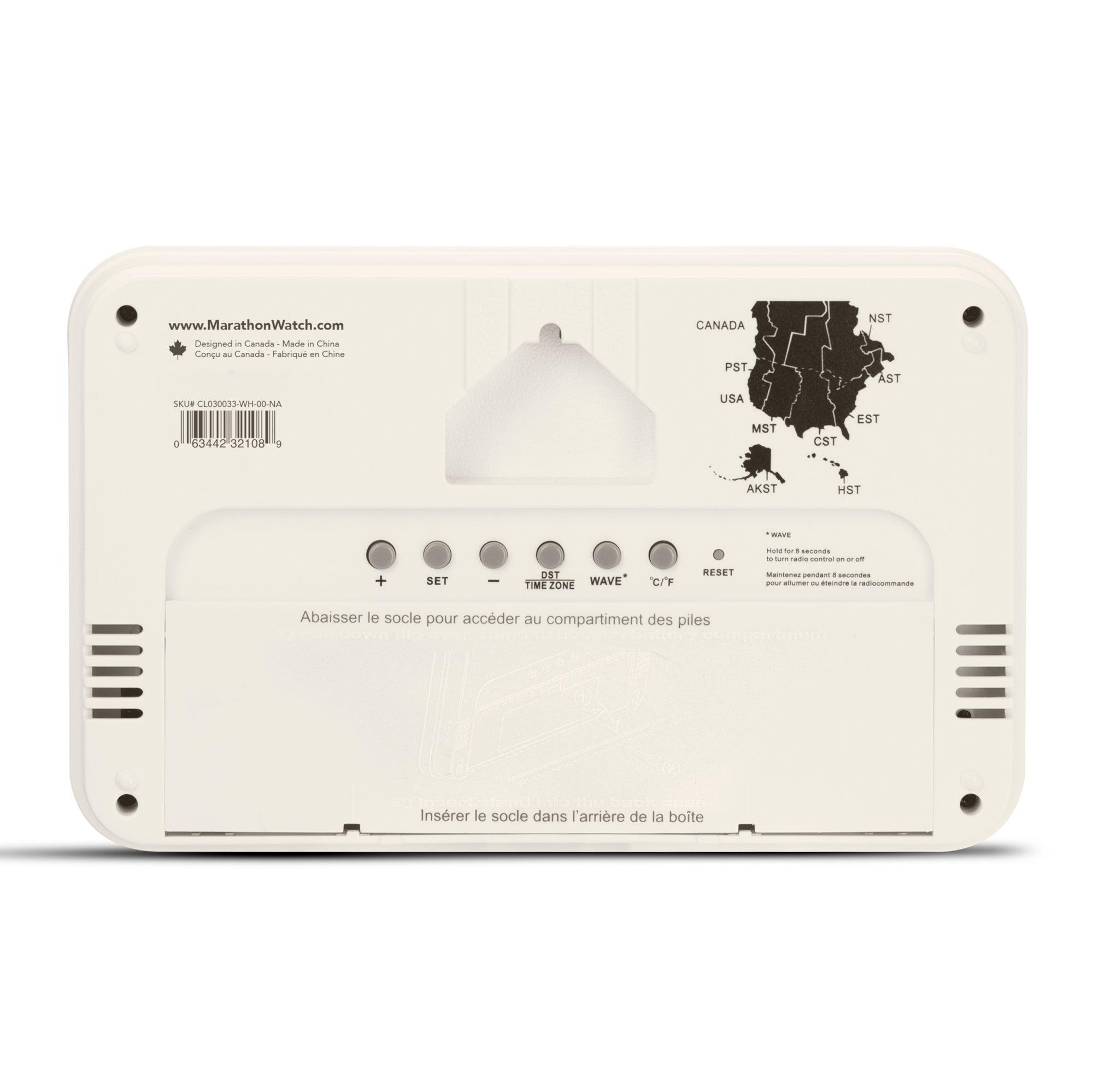 Self-Setting Wall Clock With 8 Time Zones