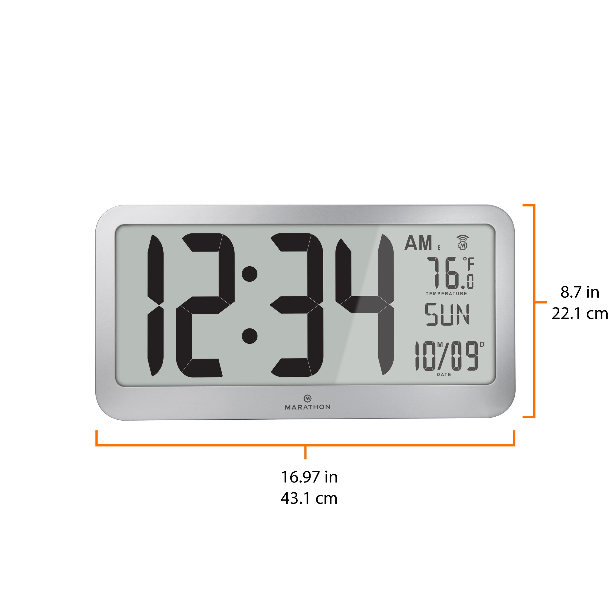 Jumbo Panoramic 8 Time Zone Self-Setting Wall Clock