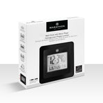 Marathon BASICS Digital Wall Clock with Moon Phase - Black