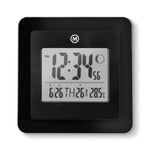 Marathon BASICS Digital Wall Clock with Moon Phase - Black