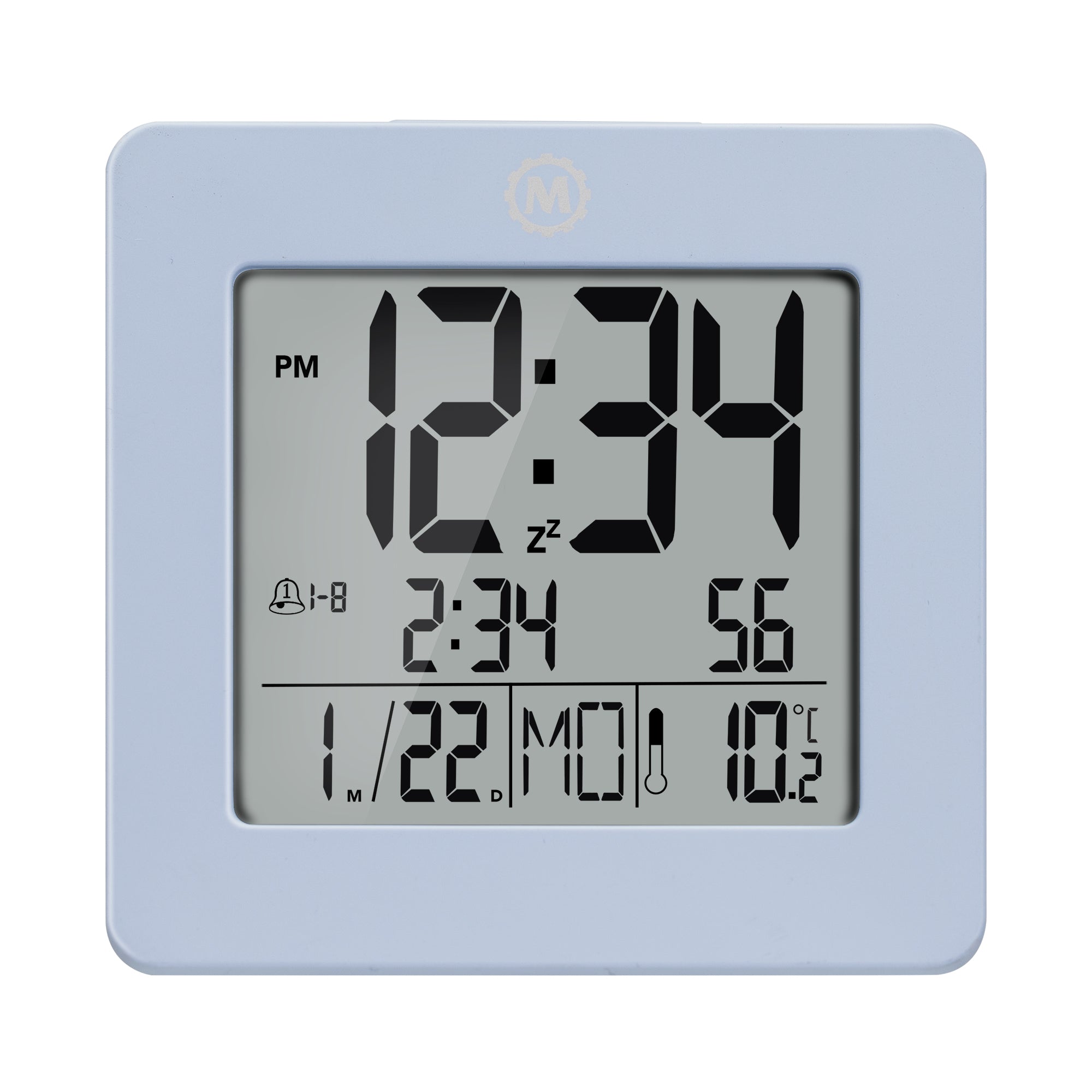 Digital Desktop Clock - Light Blue image