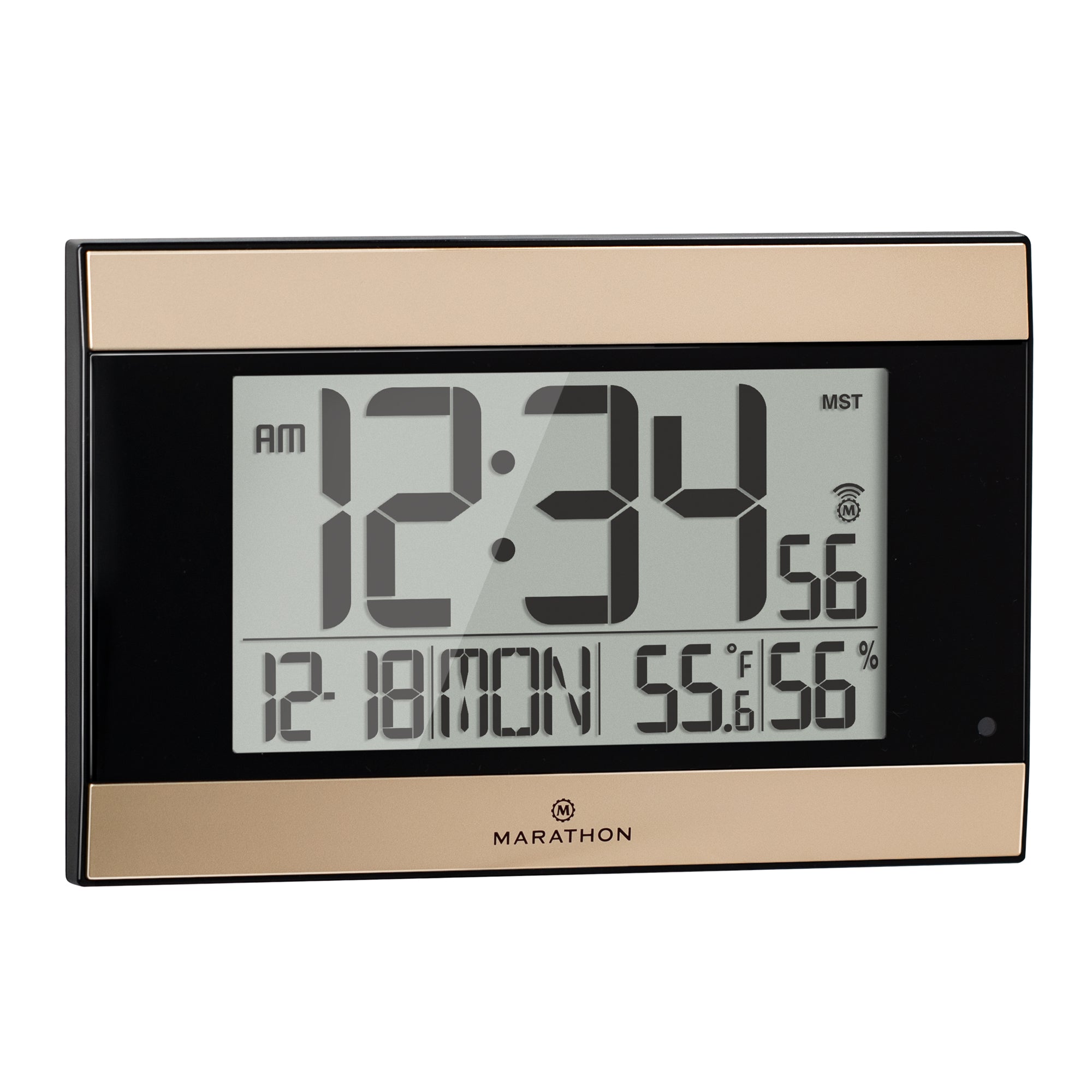 Reloj de pared digital atómico con retroiluminación automática