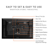 Reloj de pared digital atómico con retroiluminación automática image