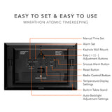 Reloj de pared digital atómico con retroiluminación automática image