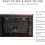Reloj de pared digital atómico con retroiluminación automática image