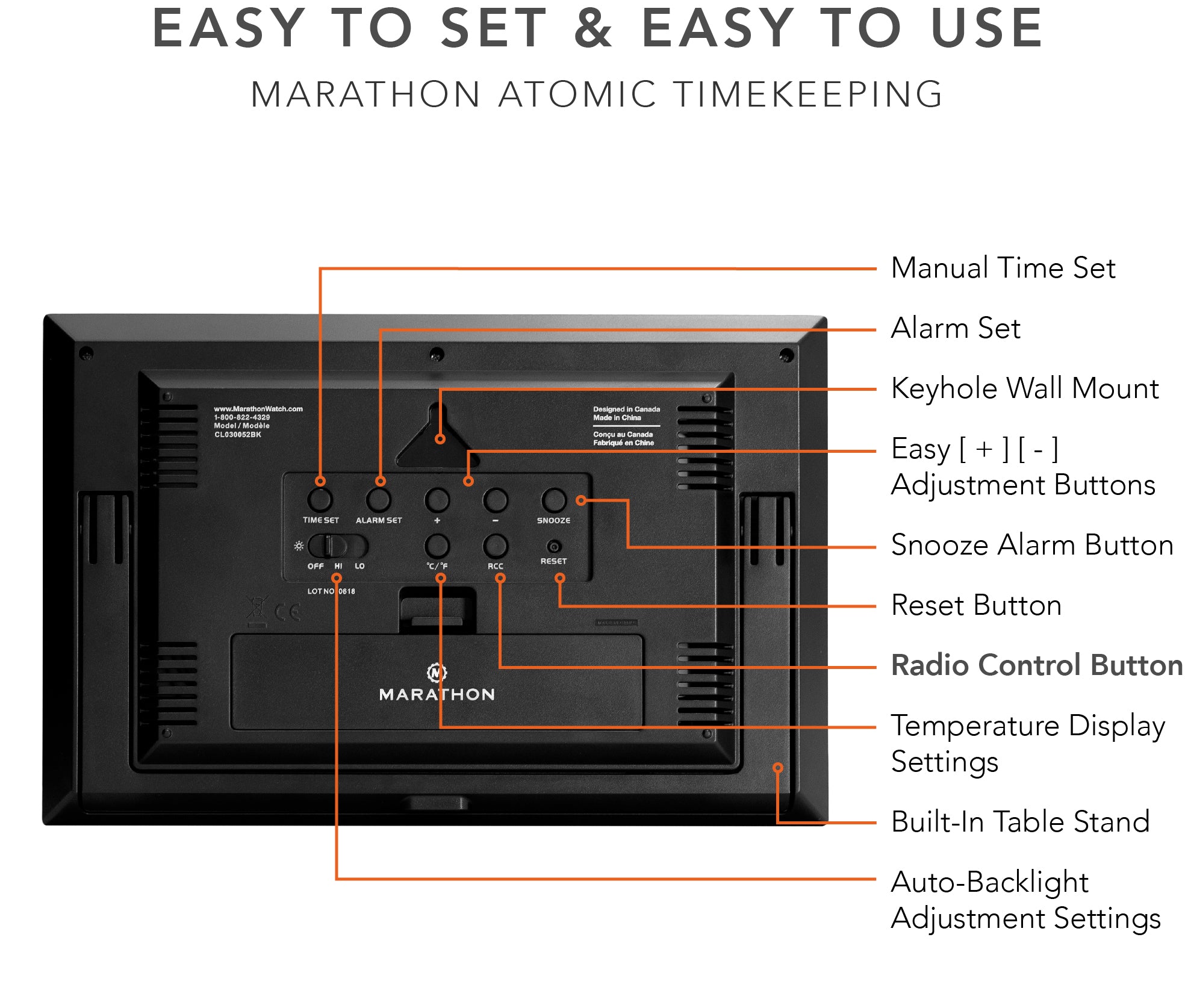 Reloj de pared digital atómico con retroiluminación automática