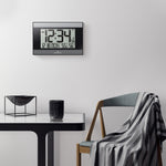 Reloj de pared digital atómico con retroiluminación automática