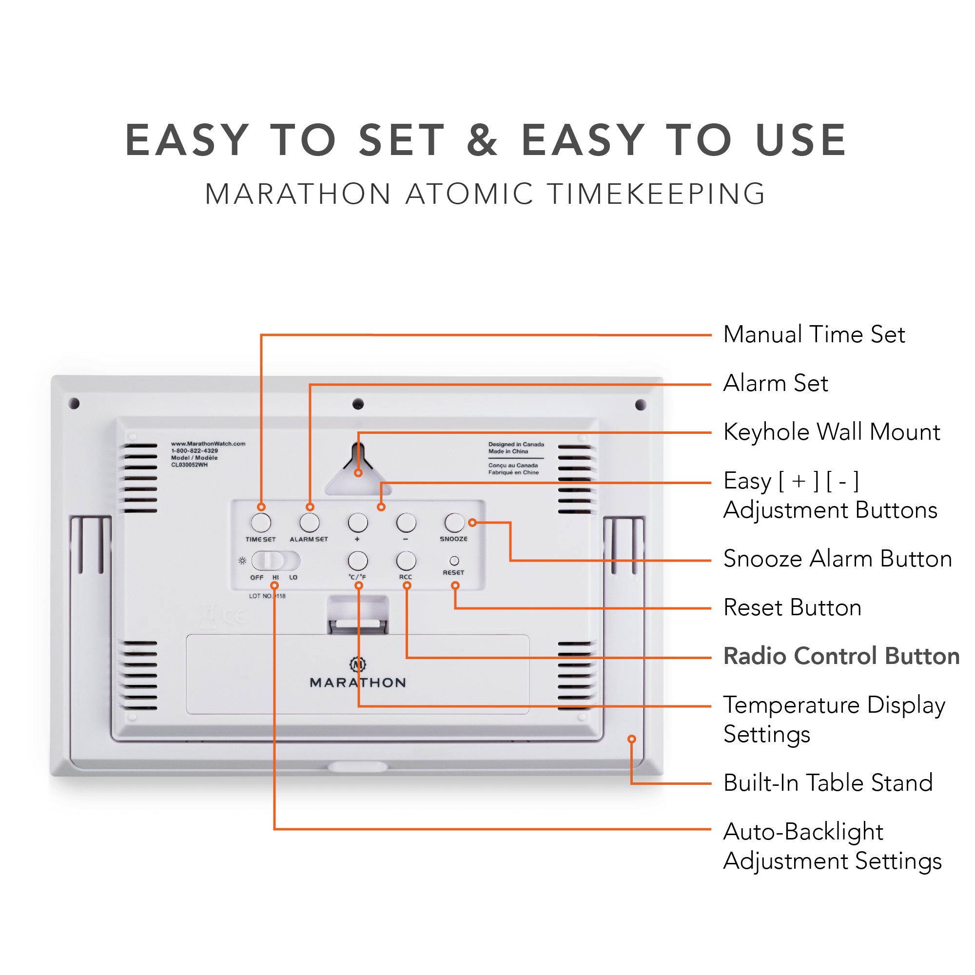 Reloj de pared digital atómico con retroiluminación automática