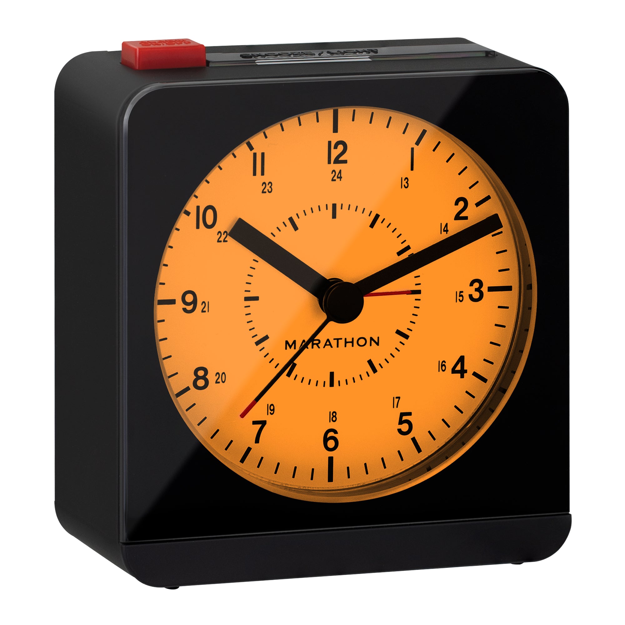Analog Desk Alarm Clock With Auto-Night Light - marathonwatch