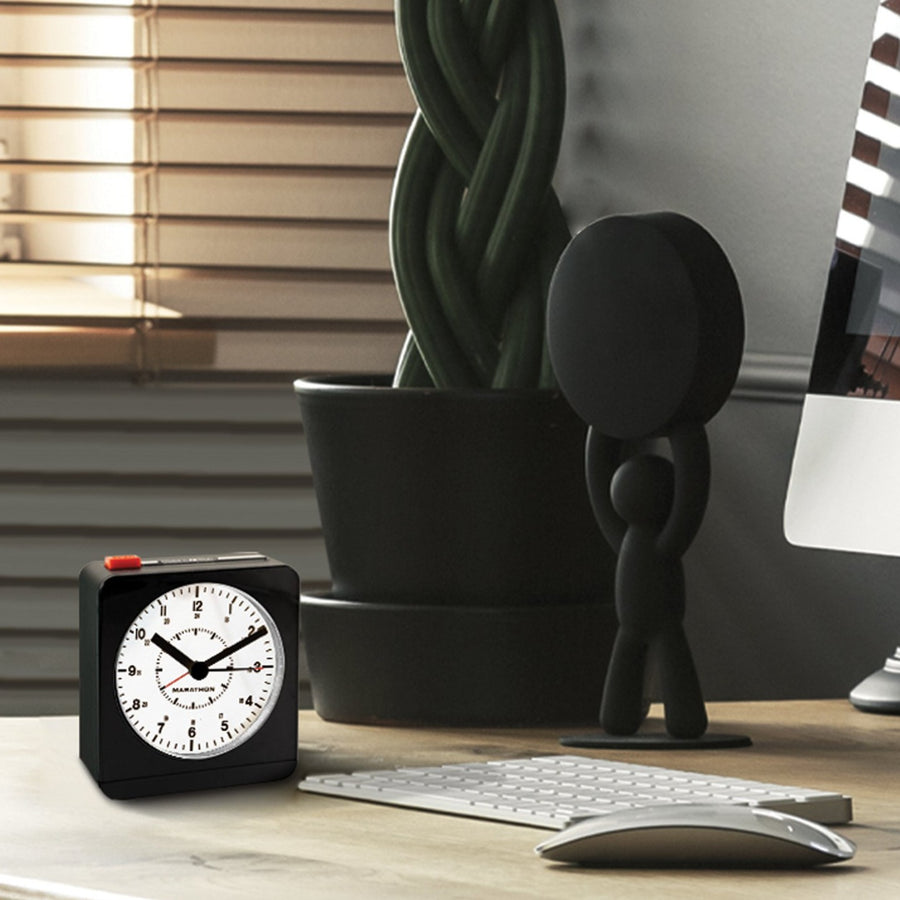 Analog Desk Alarm Clock with Auto Backlight – Marathon Watch