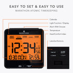 Self-Setting Desk Clock with Backlight, Heat & Comfort Index