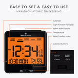 Self-Setting Desk Clock with Backlight, Heat & Comfort Index image