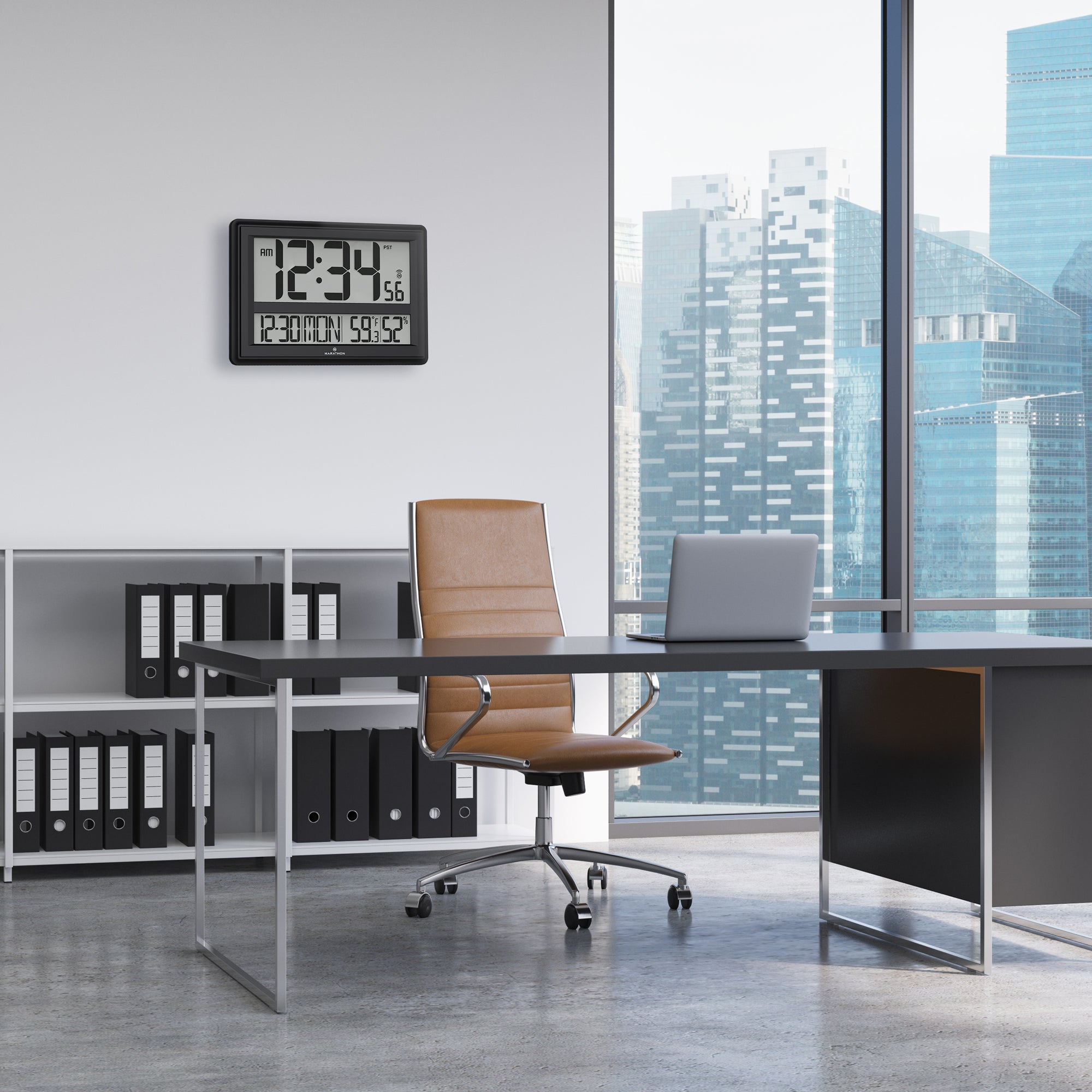 Jumbo Atomic Wall Clock with Table Stand