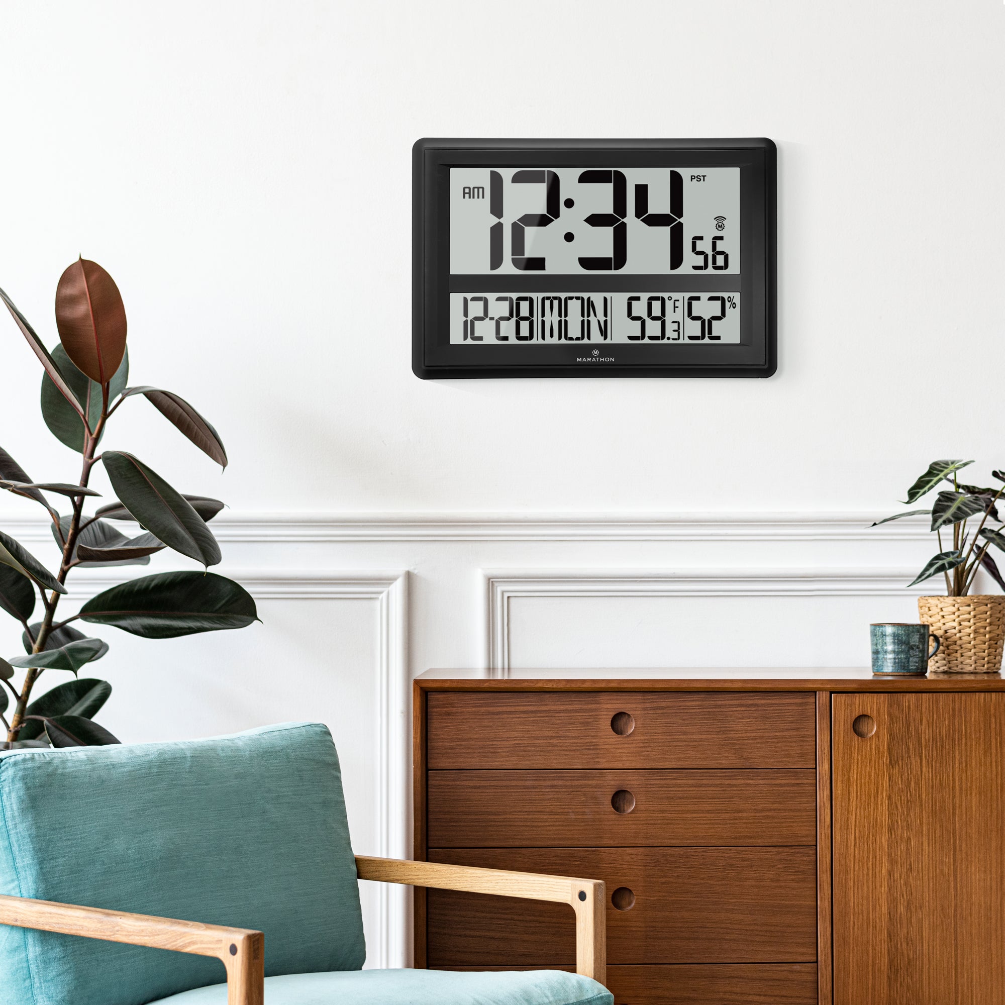Jumbo Atomic Wall Clock with Table Stand image