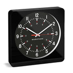 Jumbo 12 Inch Analog Wall Clock with Auto Backlight - Black Case/Black Dial