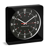 Jumbo 12 Inch Analog Wall Clock with Auto Backlight - Black Case/Black Dial image