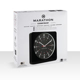 Jumbo 12 Inch Analog Wall Clock with Auto Backlight - Black Case/Black Dial image