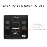 Jumbo 12 Inch Analog Wall Clock with Auto Backlight - Black Case/Black Dial image