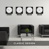 Jumbo 12 Inch Analog Wall Clock with Auto Backlight - Black Case/White Dial image