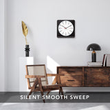 Jumbo 12 Inch Analog Wall Clock with Auto Backlight - Black Case/White Dial image