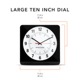 Studio Edition Jumbo 12 Inch Analog Wall Clock with Auto Backlight - Black image
