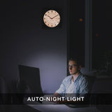 Studio Edition Jumbo 12 Inch Analog Wall Clock with Auto Backlight - Black image